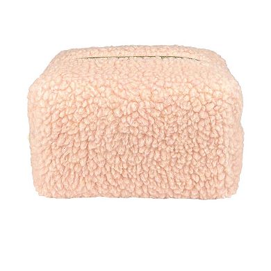 Fuzzy Pink Cosmetic Bag