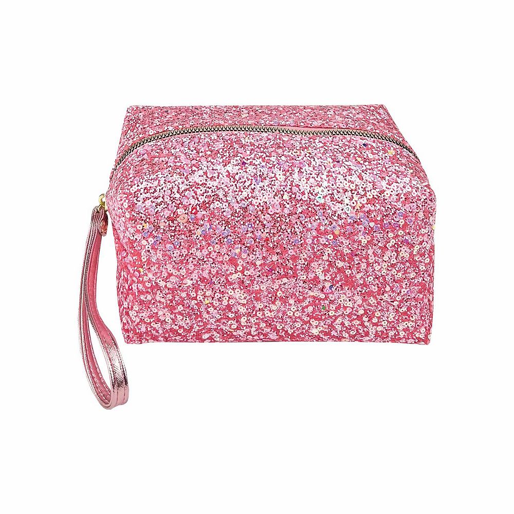 Clearly Chic Cosmetic Bag Set, Poppin' Petals Hot Pink