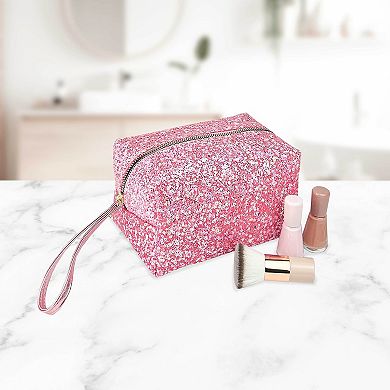 Glitter Pink Cosmetic Bag