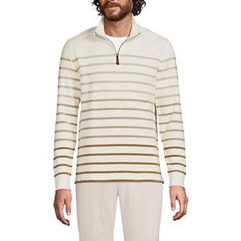 Men's Lands' End Bedford Rib Casual Quarter-Zip Sweater