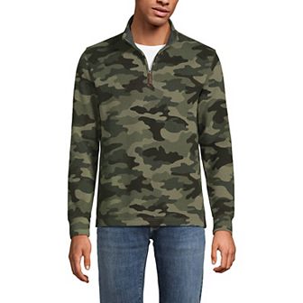 Men's Lands' End Bedford Rib Casual Quarter-Zip Sweater