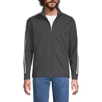 Men's Lands' End Long Sleeve Knit Twill Track Full-Zip Jacket
