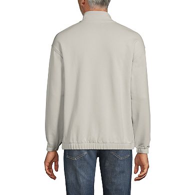 Men's Lands' End Long Sleeve French Terry Quarter-Zip Vintage Wash Pullover