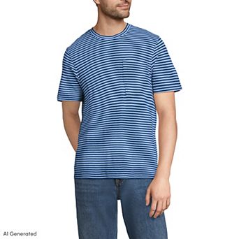 Men's Lands' End Short Sleeve Pocket Tee