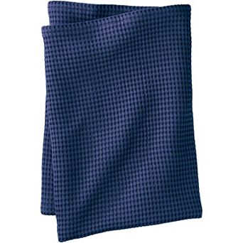 Lands' End Organic Cotton Waffle Blanket