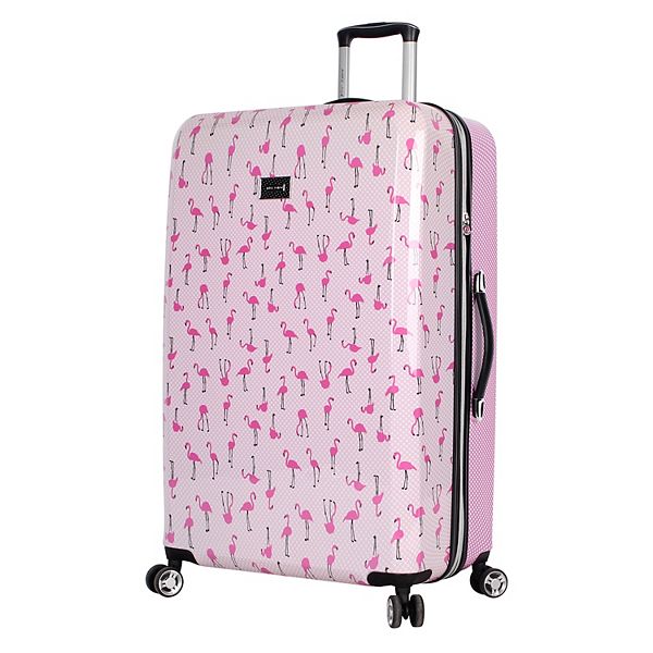 Betsey Johnson Flamingo Strut Hardside Spinner Luggage