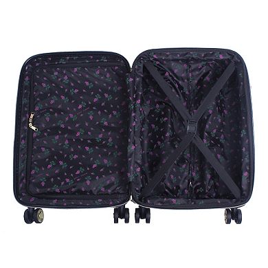 Betsey Johnson Floral Hummingbird Hardside Spinner Luggage