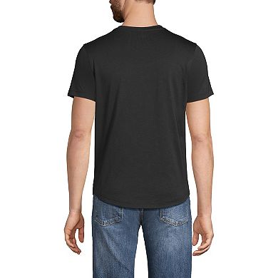 Men's Lands' End Short Sleeve Supima Curved Hem Tee