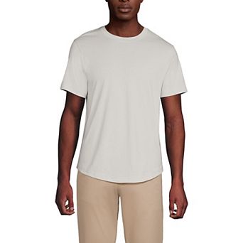 Men's Lands' End Short Sleeve Supima Curved Hem Tee