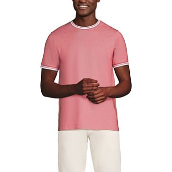 Men's Lands' End Short Sleeve Soft Pique Crew Tee