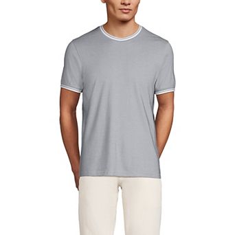 Men's Lands' End Short Sleeve Soft Pique Crew Tee