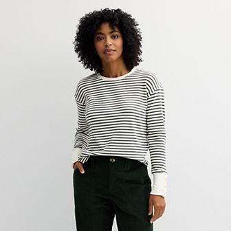 Petite Sonoma Goods For Life® Cozy Waffle Pullover