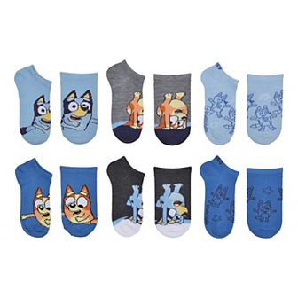 Girls 6 pk Bluey No-Show Socks