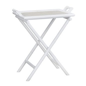 Crestview Collection Rectangle Solid Wood Folding Tray End Table
