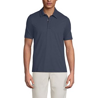 Men's Lands' End Short Sleeve Performance Snap Polo