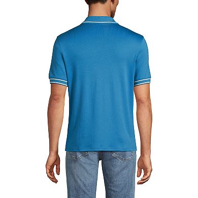 Men's Lands' End Short Sleeve Tipped Welt Pocket Polo