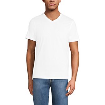 Men's Lands' End Supima Short Sleeve V-Neck Tee