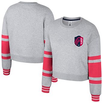 Women's Stadium Essentials Heather Gray St. Louis City SC Scrimmage Cropped Pullover Sweatshirt