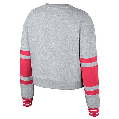 Women's Stadium Essentials Heather Gray St. Louis City SC Scrimmage Cropped Pullover Sweatshirt