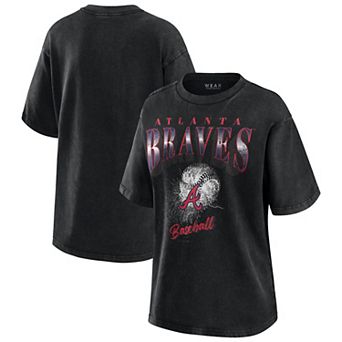 Women's WEAR by Erin Andrews Charcoal Atlanta Braves Boyfriend T-Shirt