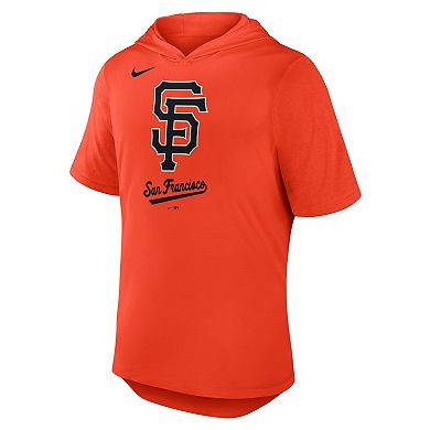 Men's Nike Orange San Francisco Giants Tri-Blend Performance Hoodie T-Shirt