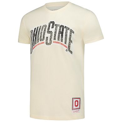 Men's Mitchell & Ness Cream Ohio State Buckeyes Vintage Tone T-Shirt