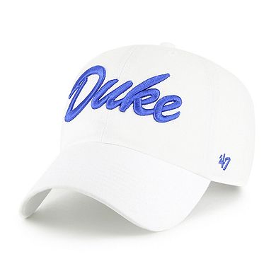Men's '47 White Duke Blue Devils Clean Up Adjustable Hat