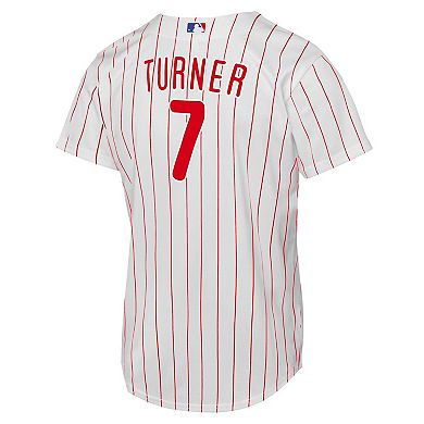 Youth Nike Trea Turner White Philadelphia Phillies Home Replica Player Jersey