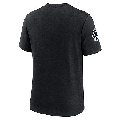 Men's Nike Heather Black Tampa Bay Rays Cooperstown Collection Eras Tri-Blend T-Shirt