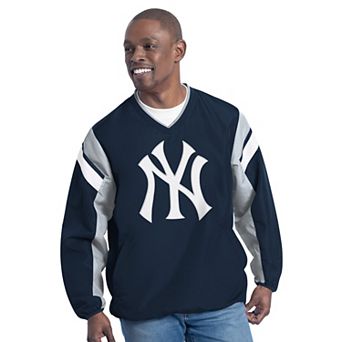 Men's G-III Sports by Carl Banks Navy New York Yankees Double Coverage V-Neck Pullover