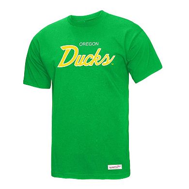 Men's Mitchell & Ness Green Oregon Ducks Elite Script T-Shirt