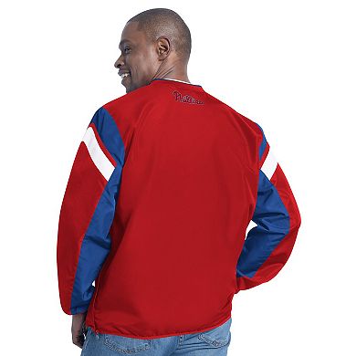 Men's G-III Sports by Carl Banks Red Philadelphia Phillies Double Coverage V-Neck Pullover