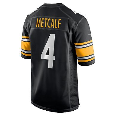 Men's Nike DK Metcalf Black Pittsburgh Steelers Game Player Jersey