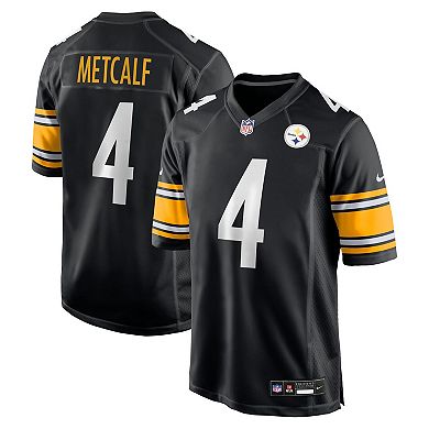 Men's Nike DK Metcalf Black Pittsburgh Steelers Game Player Jersey