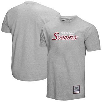 Men's Mitchell & Ness Gray Oklahoma Sooners Elite Script T-Shirt