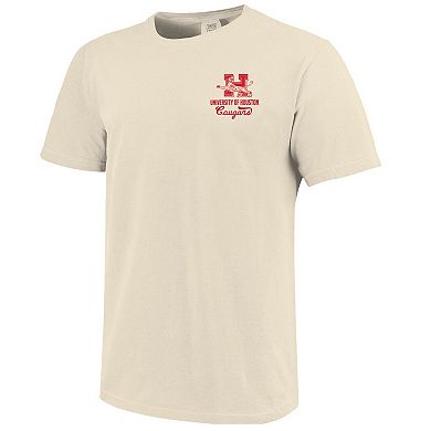 Men's Cream Houston Cougars Comfort Colors Mascot Overlay T-Shirt