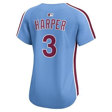 Women's Nike Bryce Harper Light Blue Philadelphia Phillies Alternate Limited Player Jersey