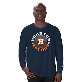 Men's Starter Navy Houston Astros Halftime Long Sleeve T-Shirt