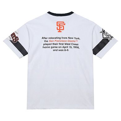 Men's Mitchell & Ness White San Francisco Giants Cooperstown Collection Team Origins Premium T-Shirt