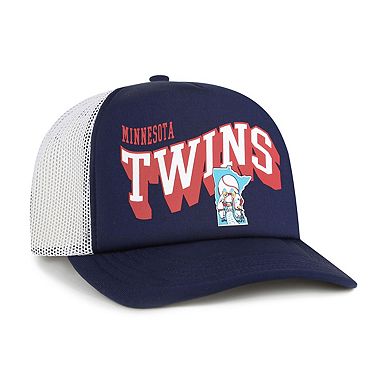 Men's '47 Navy Minnesota Twins Meander Foam Trucker Snapback Hat