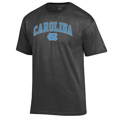 Men's Champion Charcoal North Carolina Tar Heels Arch Over Logo T-Shirt