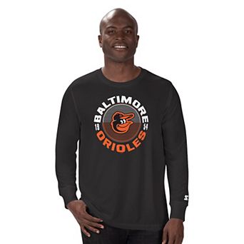 Men's Starter Black Baltimore Orioles Halftime Long Sleeve T-Shirt