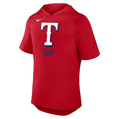 Men's Nike Red Texas Rangers Tri-Blend Performance Hoodie T-Shirt
