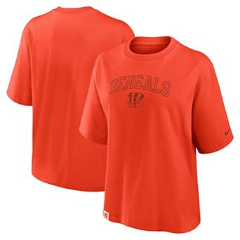 Women's Nike Orange Cincinnati Bengals Arch Boxy T-Shirt