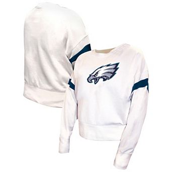Women's Fanatics White Philadelphia Eagles Plus Size Fleece Pullover Sweatshirt