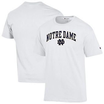 Men's Champion White Notre Dame Fighting Irish Arched Logo T-Shirt