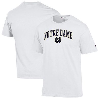 Men's Champion White Notre Dame Fighting Irish Arched Logo T-Shirt