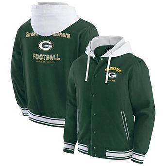 Men's Darius Rucker Collection by Fanatics Green Green Bay Packers Full-Snap Hoodie Jacket