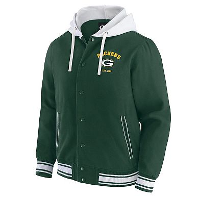 Men's Darius Rucker Collection by Fanatics Green Green Bay Packers Full-Snap Hoodie Jacket