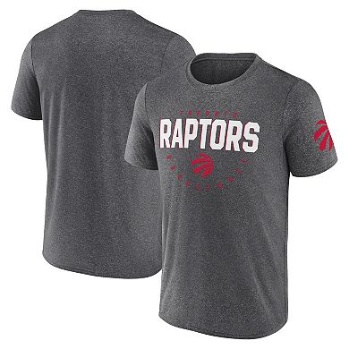 Men's Heather Charcoal Toronto Raptors Block Practice Performance T-Shirt